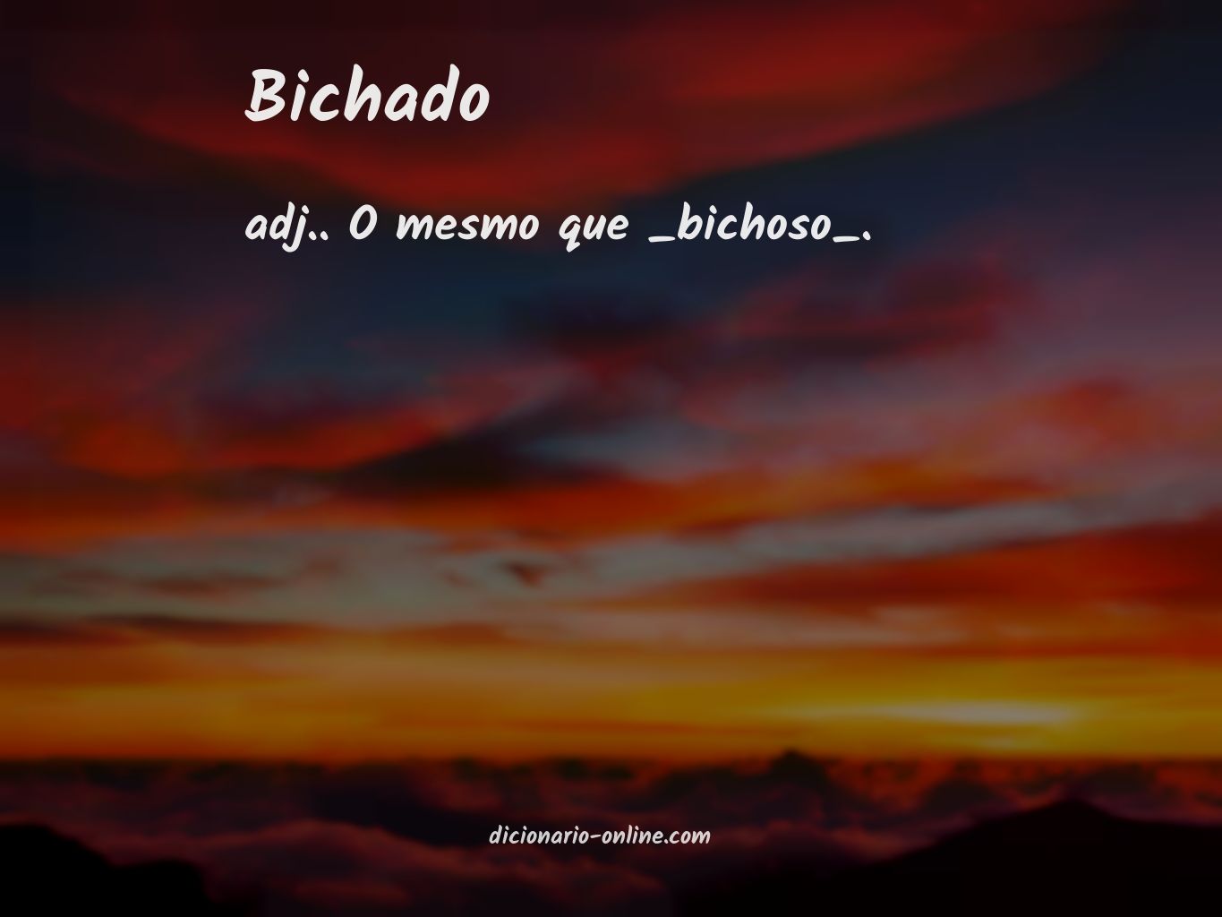 Significado de bichado