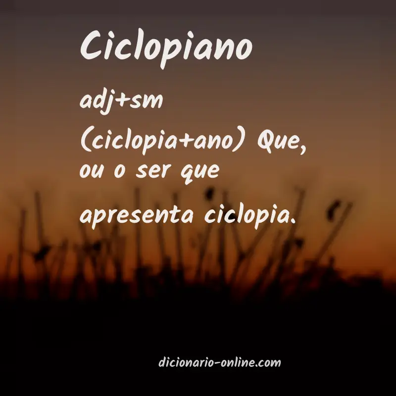 Significado de ciclopiano