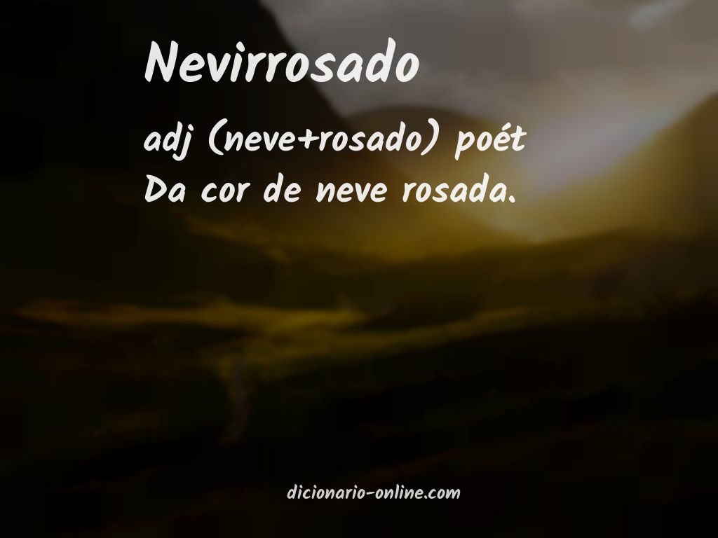 Significado de nevirrosado