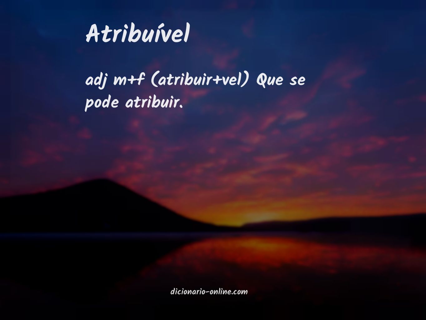 Significado de atribuível