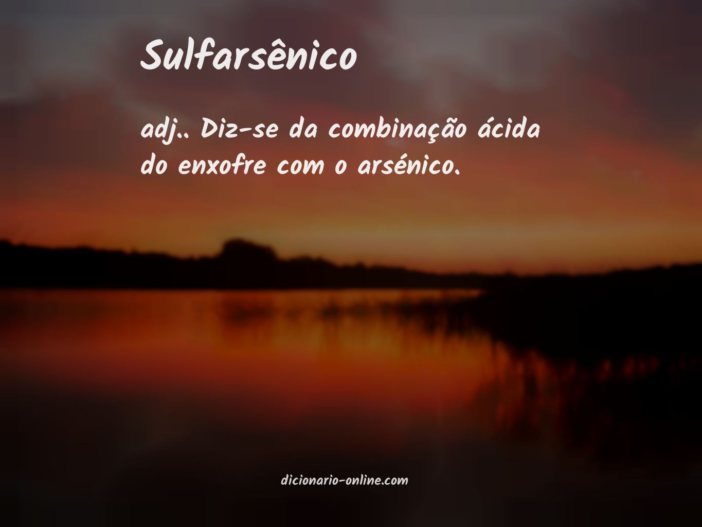 Significado de sulfarsênico