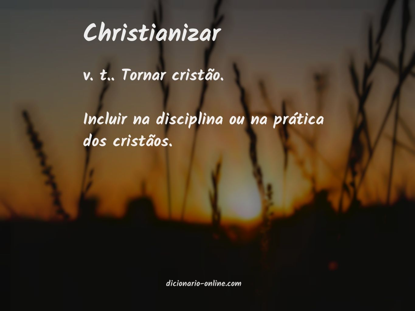 Significado de christianizar