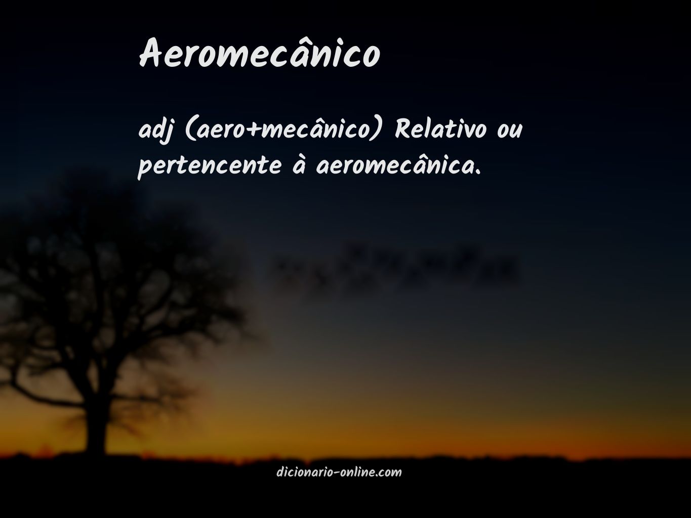 Significado de aeromecânico