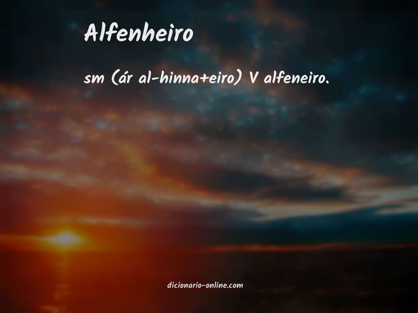 Significado de alfenheiro