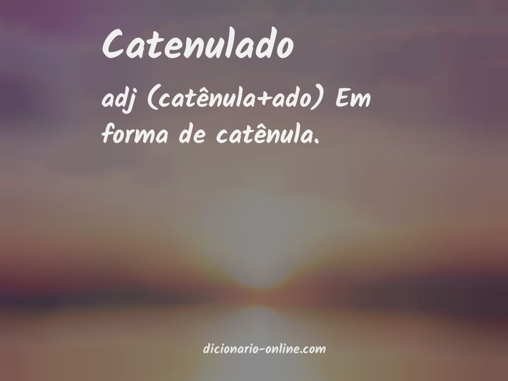 Significado de catenulado