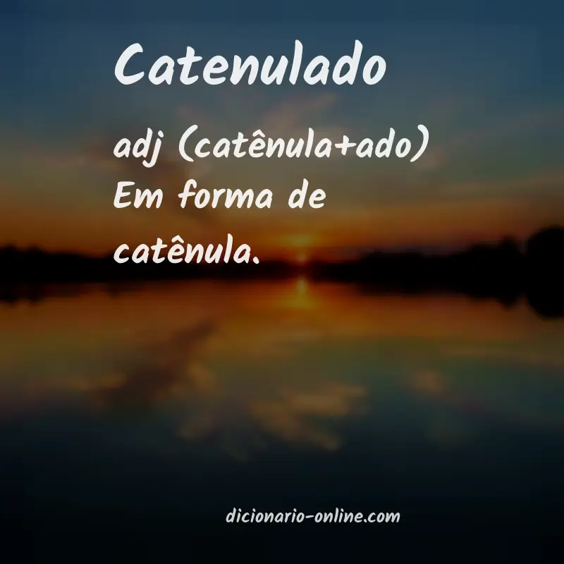 Significado de catenulado