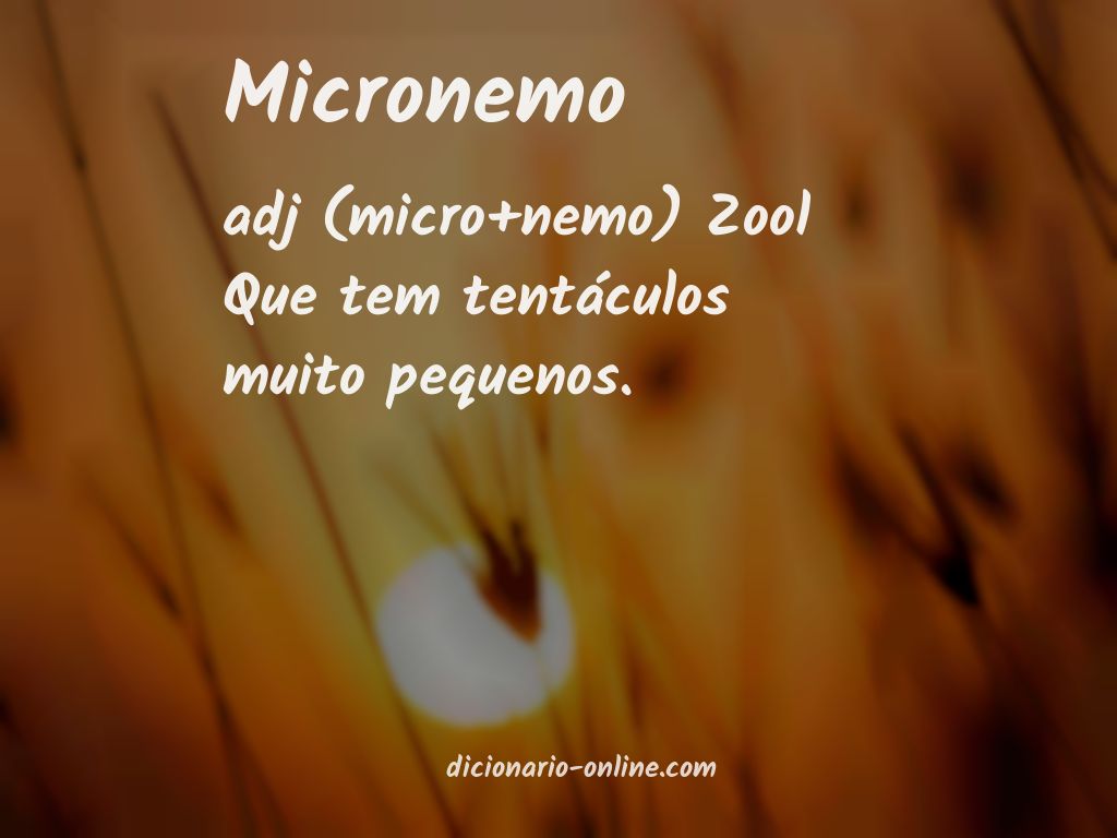 Significado de micronemo