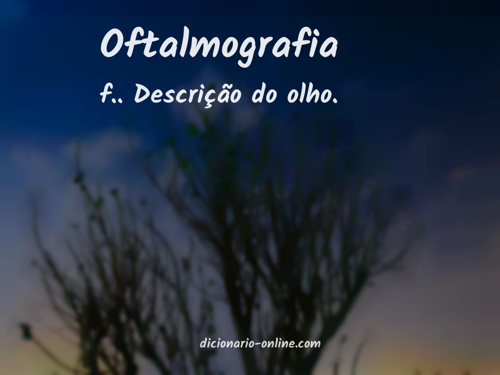 Significado de oftalmografia