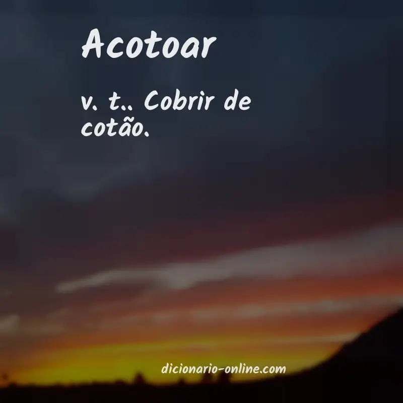 Significado de acotoar