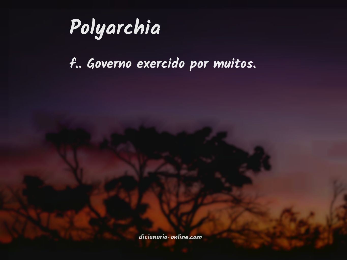 Significado de polyarchia