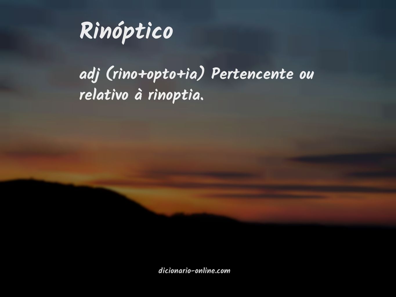 Significado de rinóptico