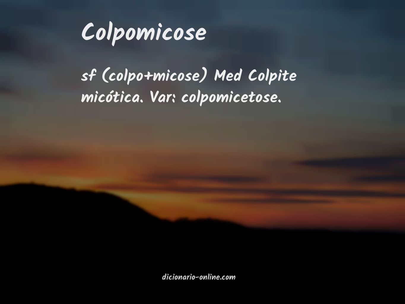 Significado de colpomicose