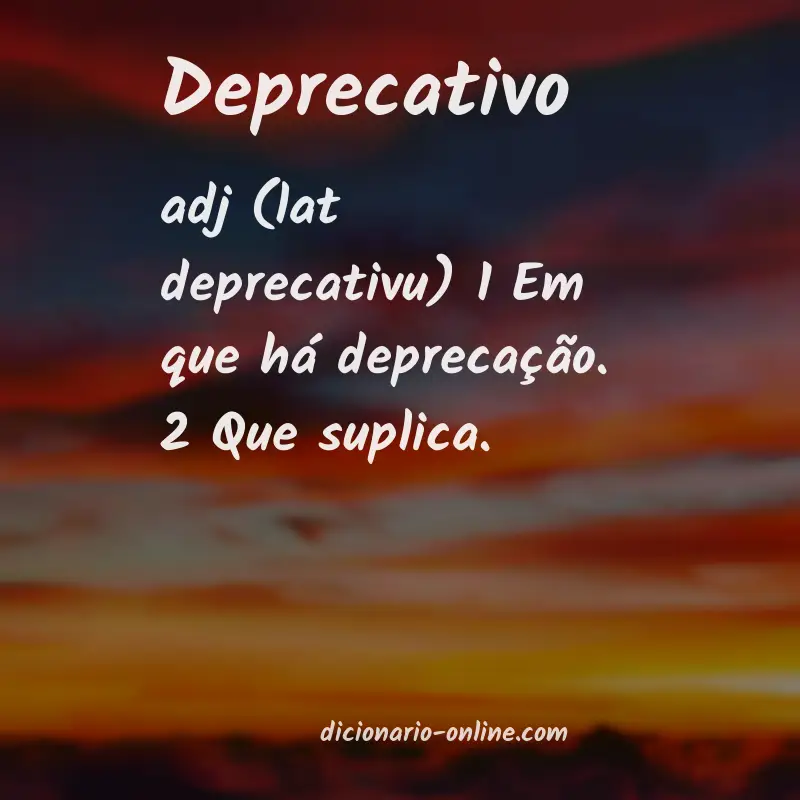 Significado de deprecativo