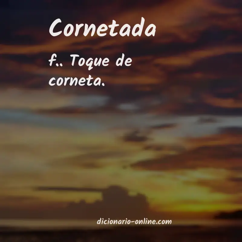 Significado de cornetada