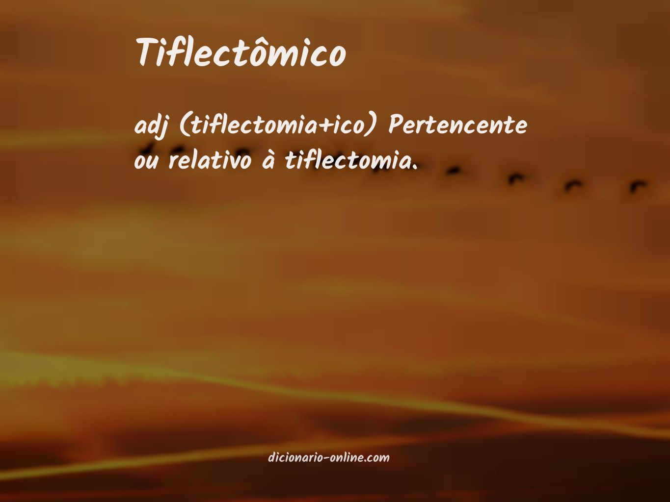 Significado de tiflectômico