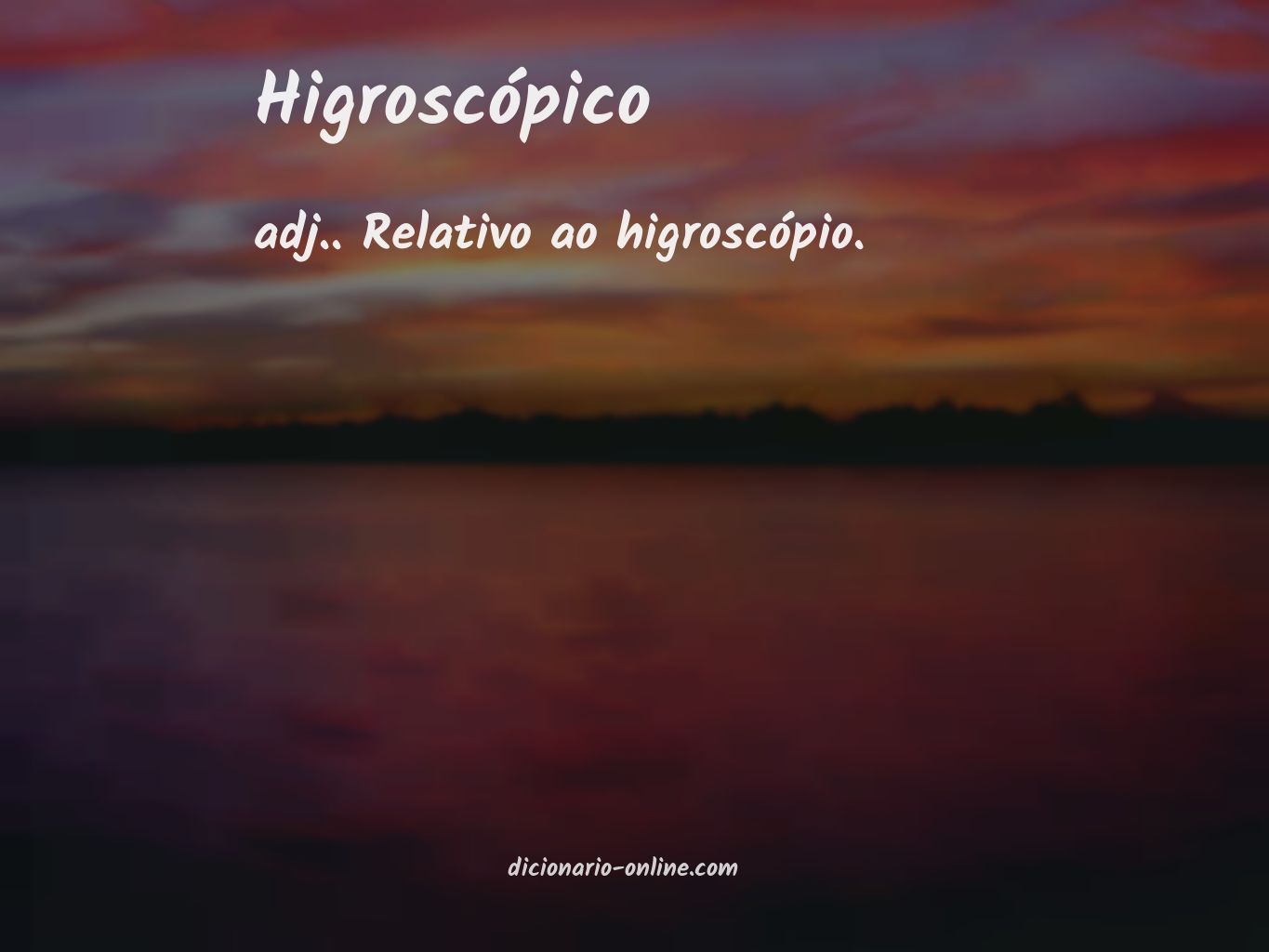 Significado de higroscópico