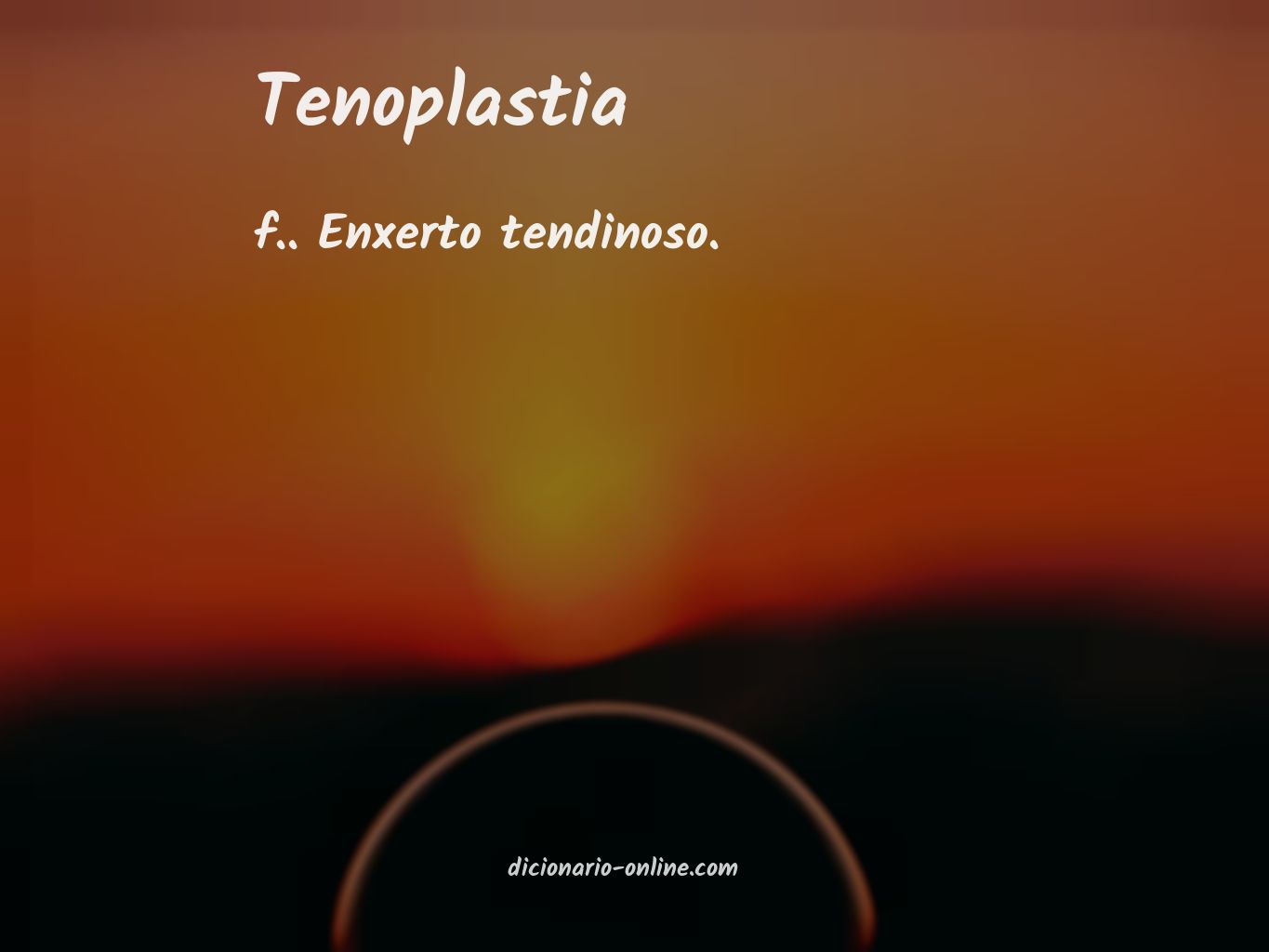 Significado de tenoplastia