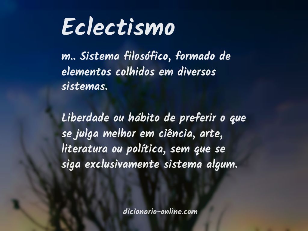 Significado de eclectismo