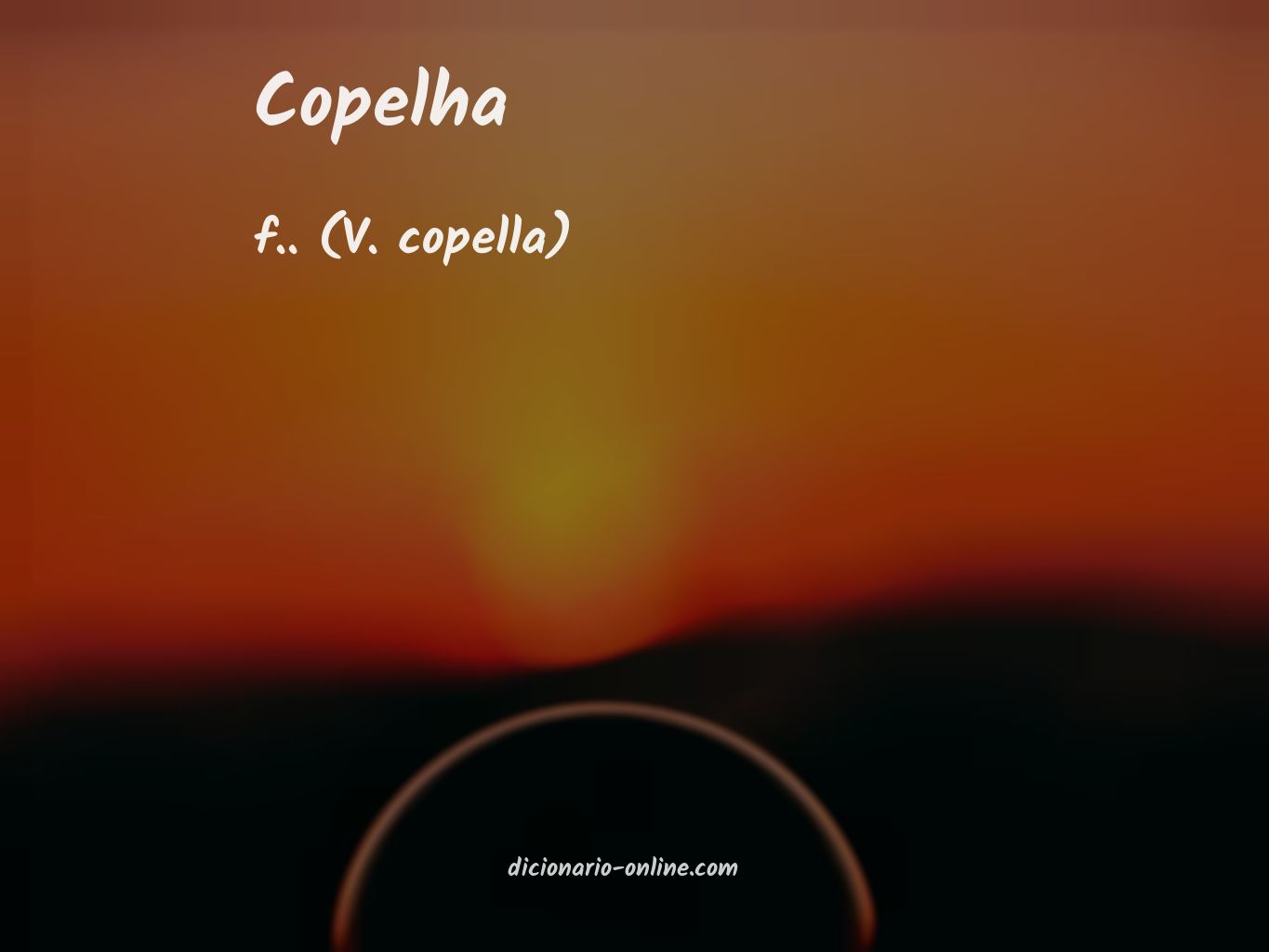 Significado de copelha