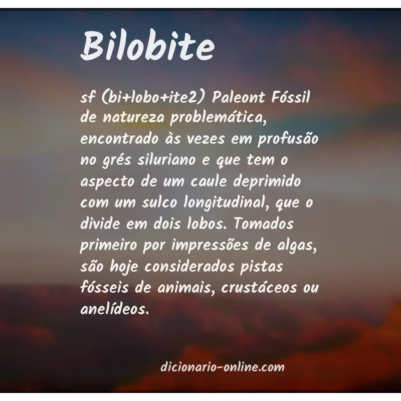 Significado de bilobite