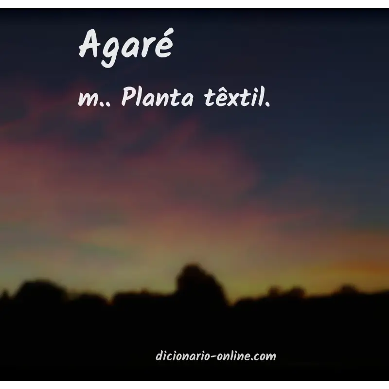 Significado de agaré