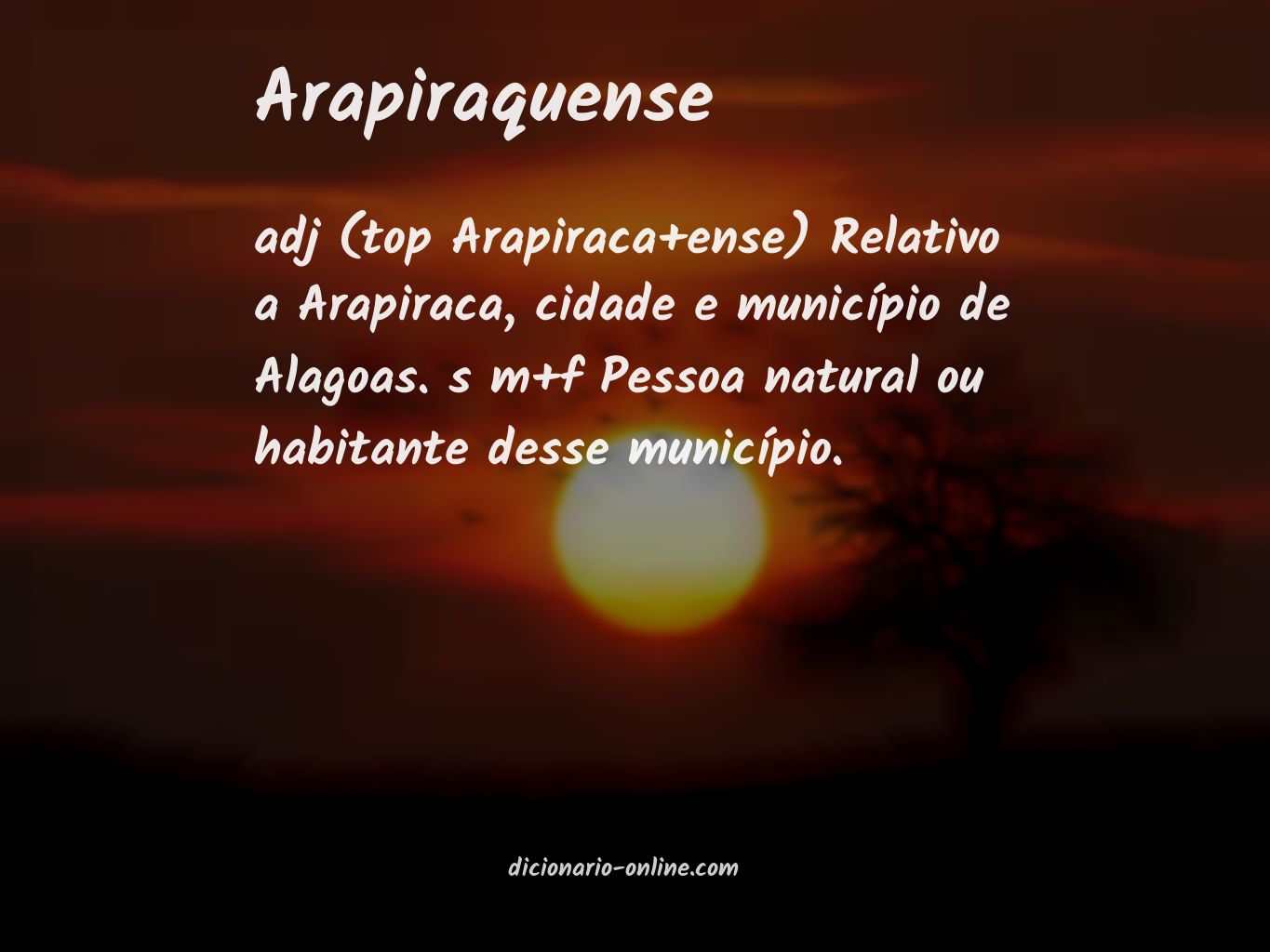 Significado de arapiraquense