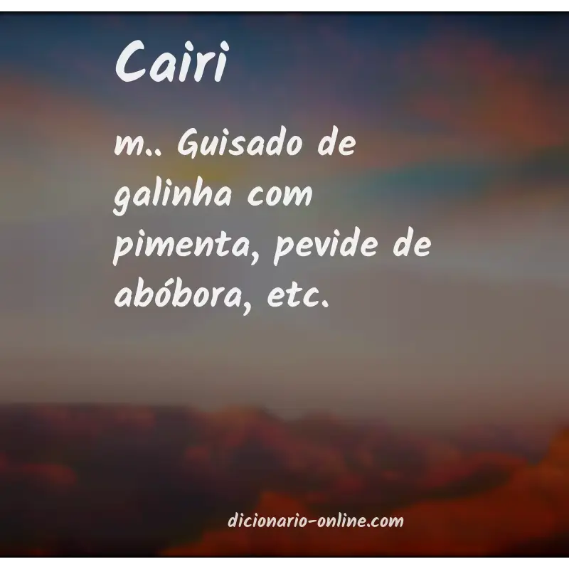 Significado de cairi