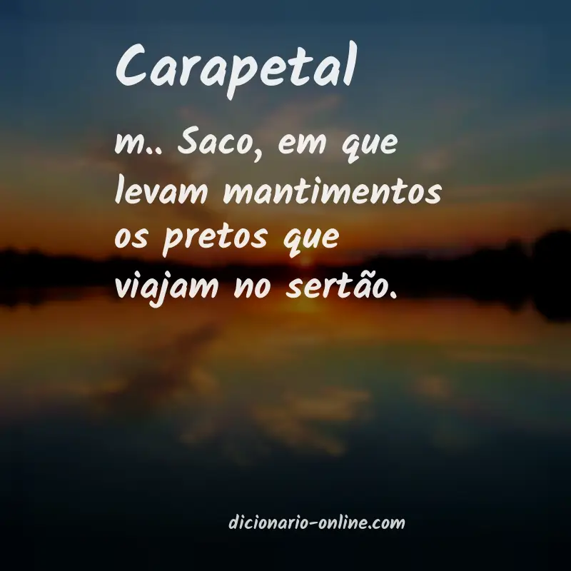 Significado de carapetal