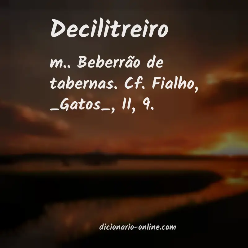 Significado de decilitreiro