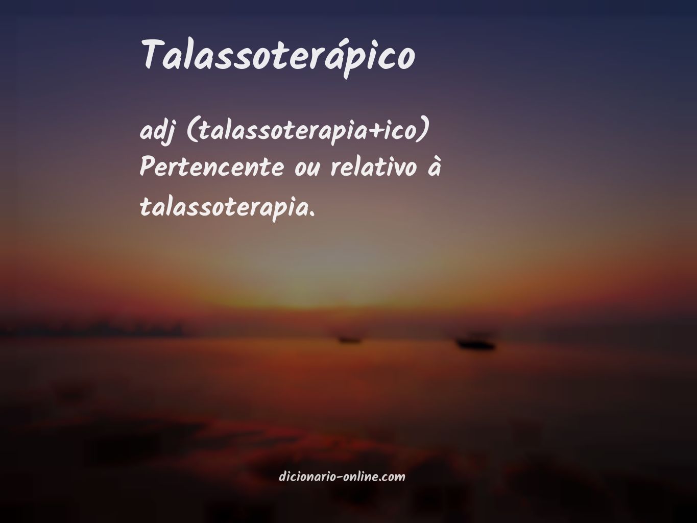 Significado de talassoterápico