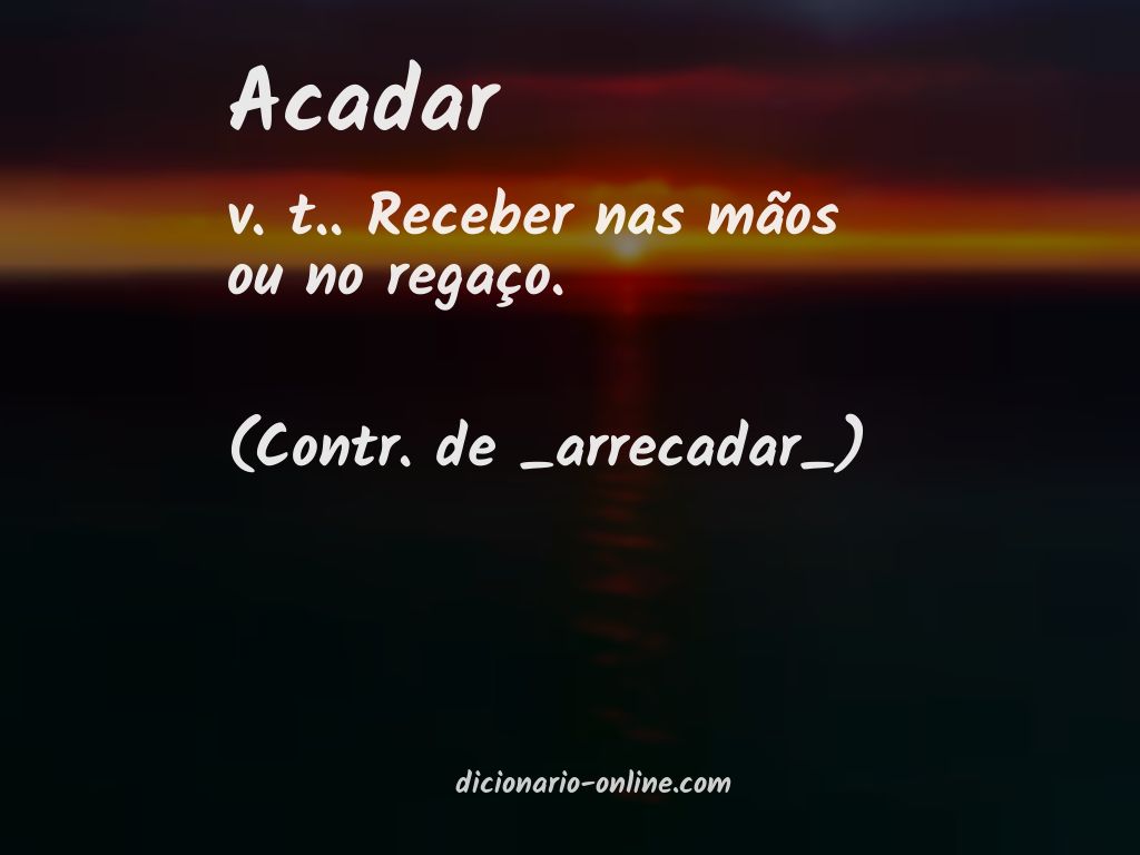 Significado de acadar