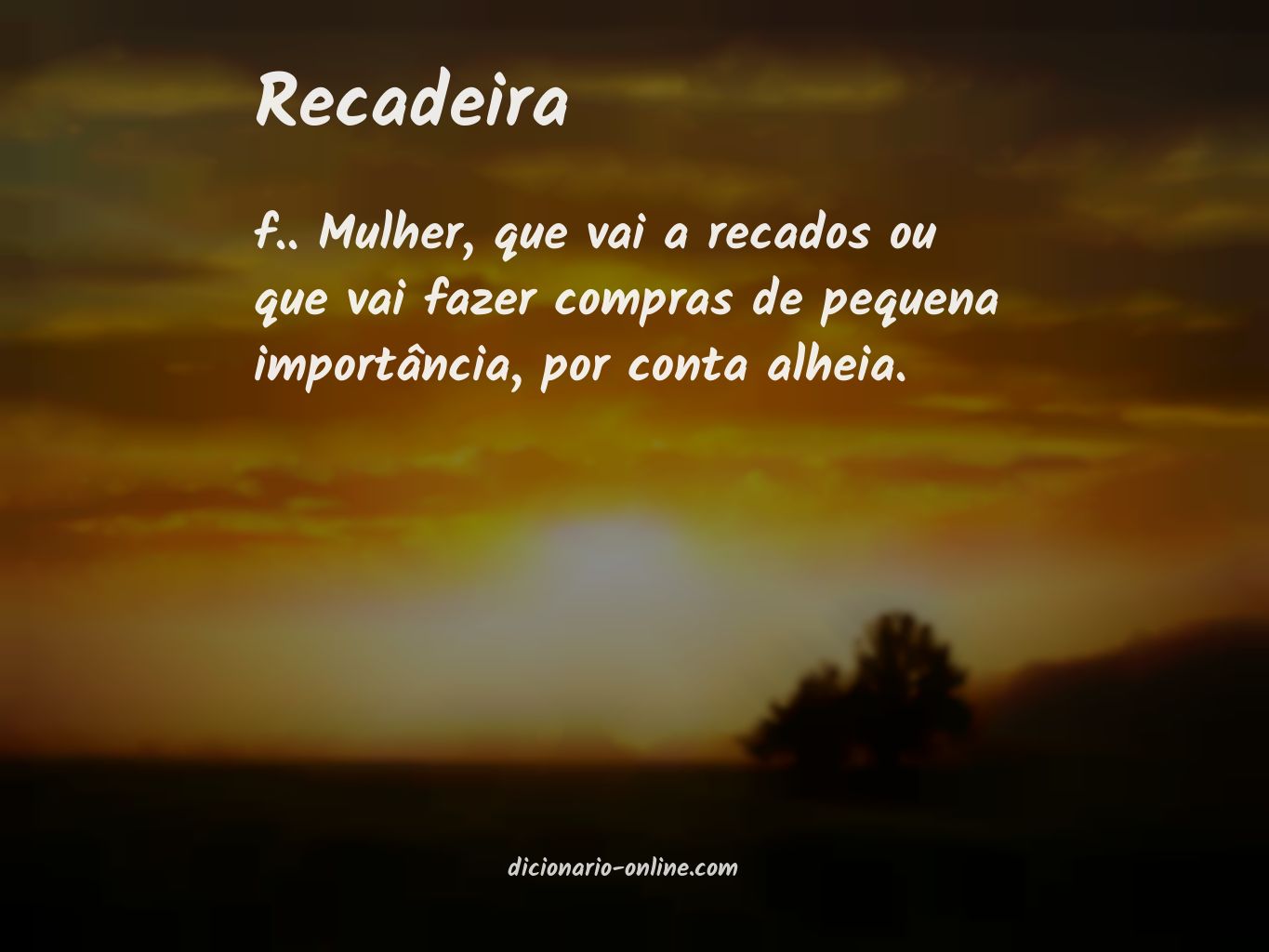 Significado de recadeira