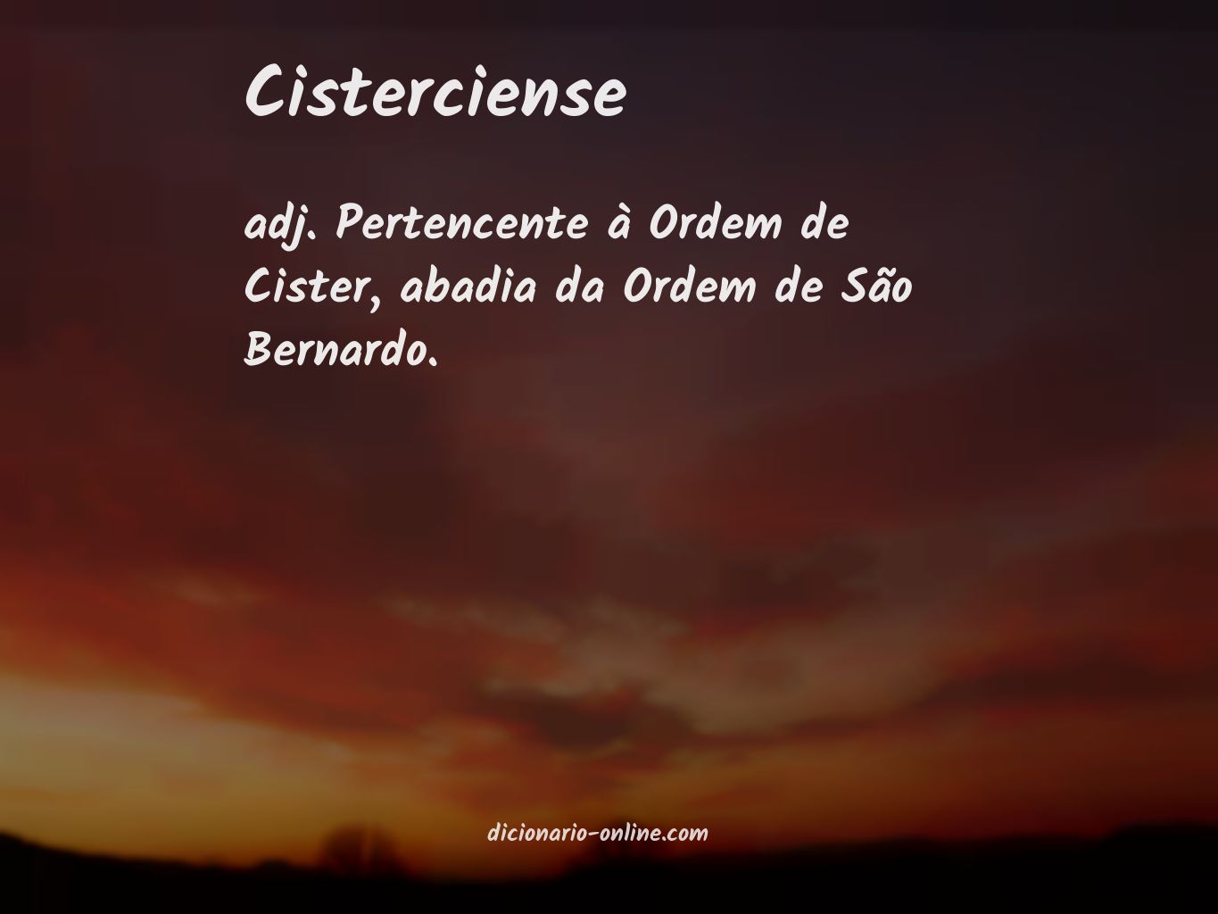 Significado de cisterciense