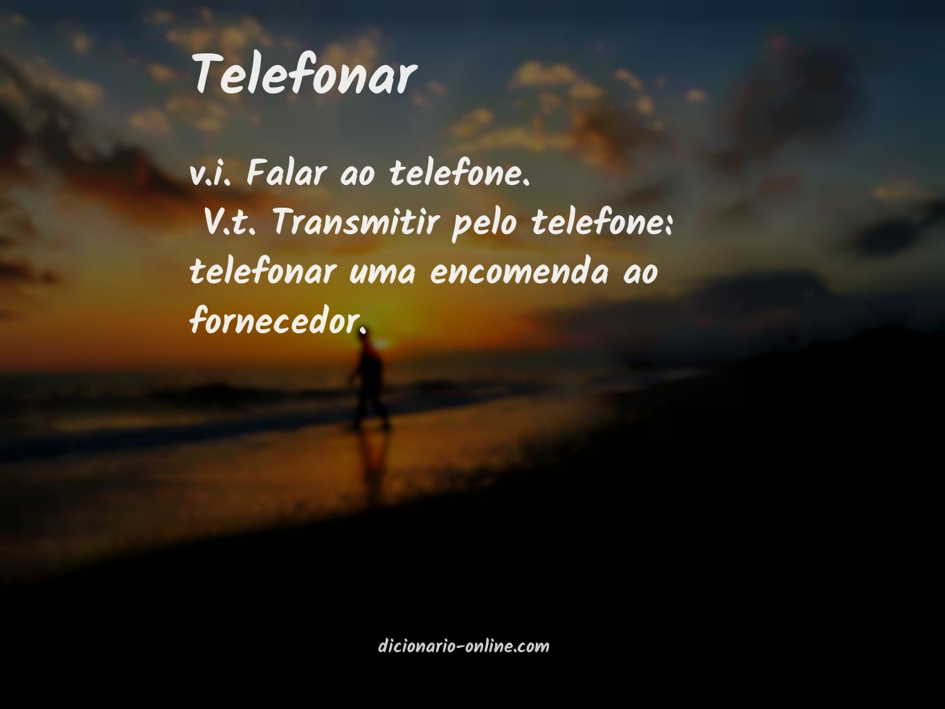 Significado de telefonar