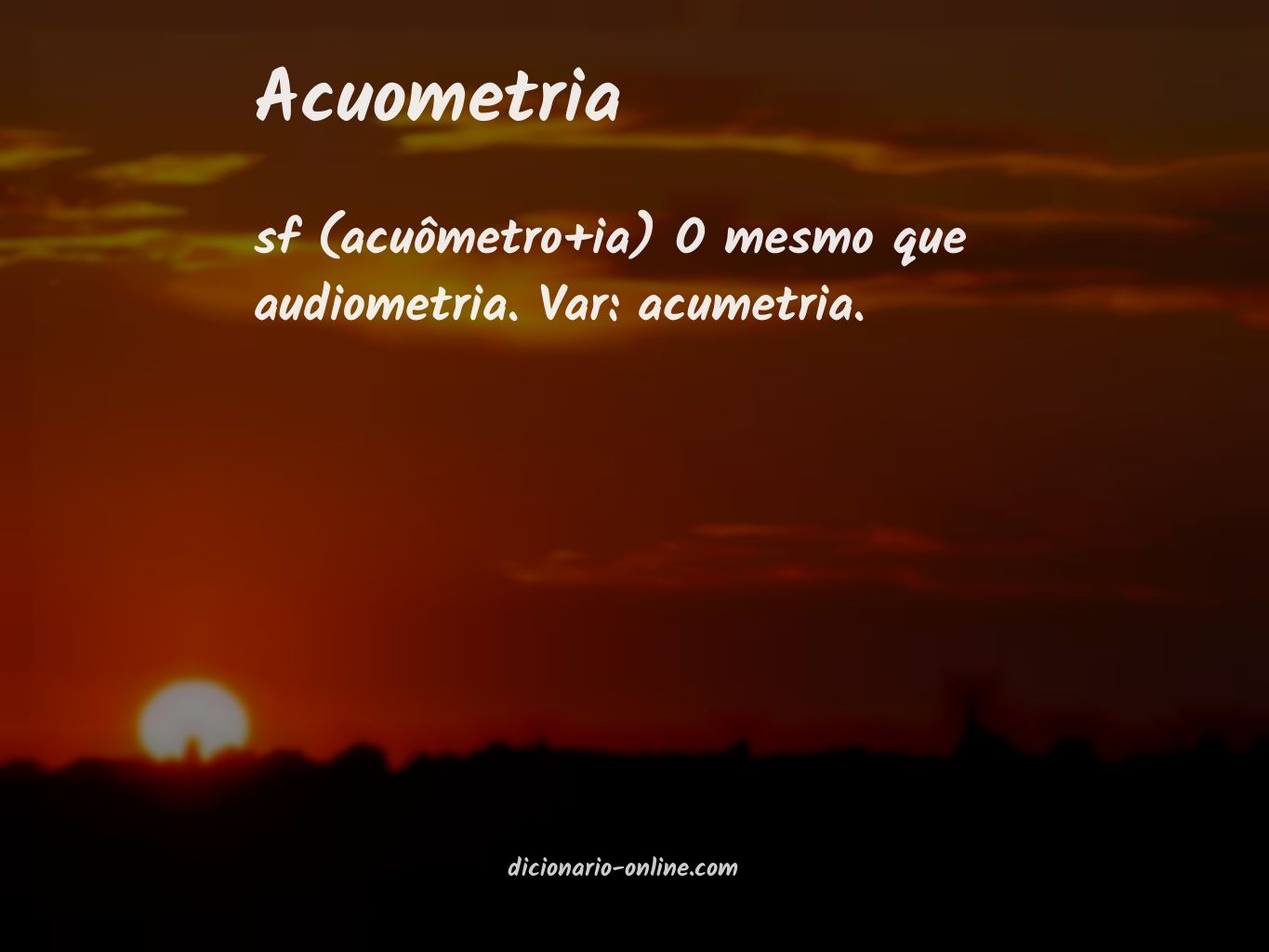 Significado de acuometria