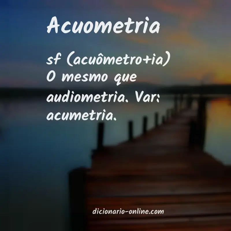 Significado de acuometria
