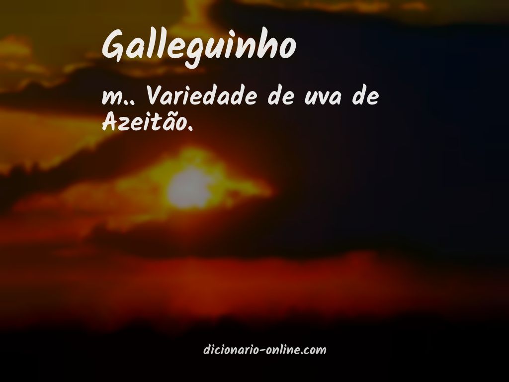 Significado de galleguinho