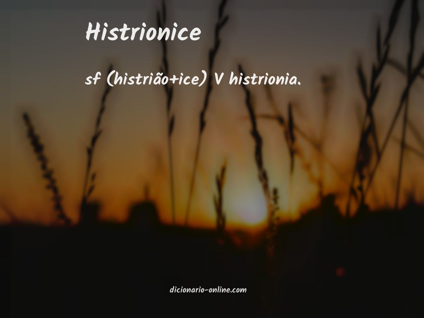 Significado de histrionice