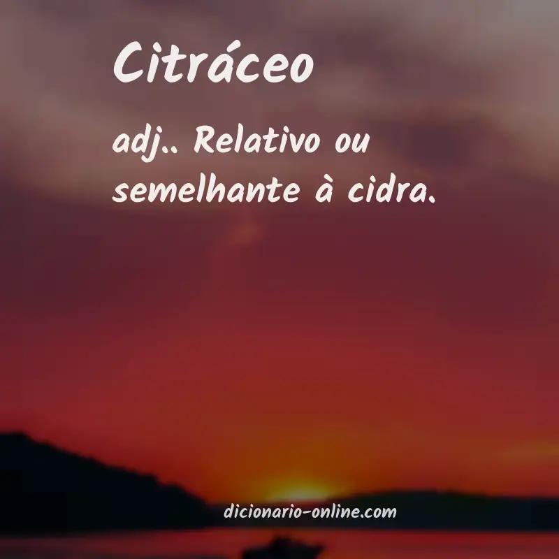 Significado de citráceo