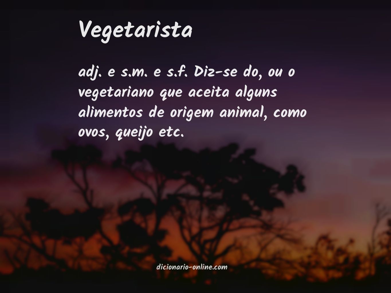 Significado de vegetarista