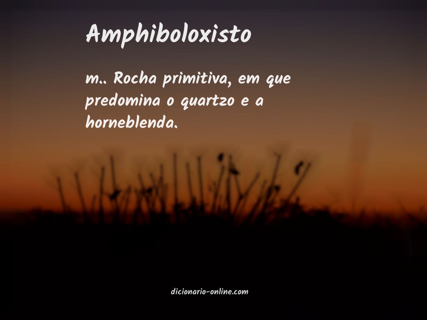 Significado de amphiboloxisto