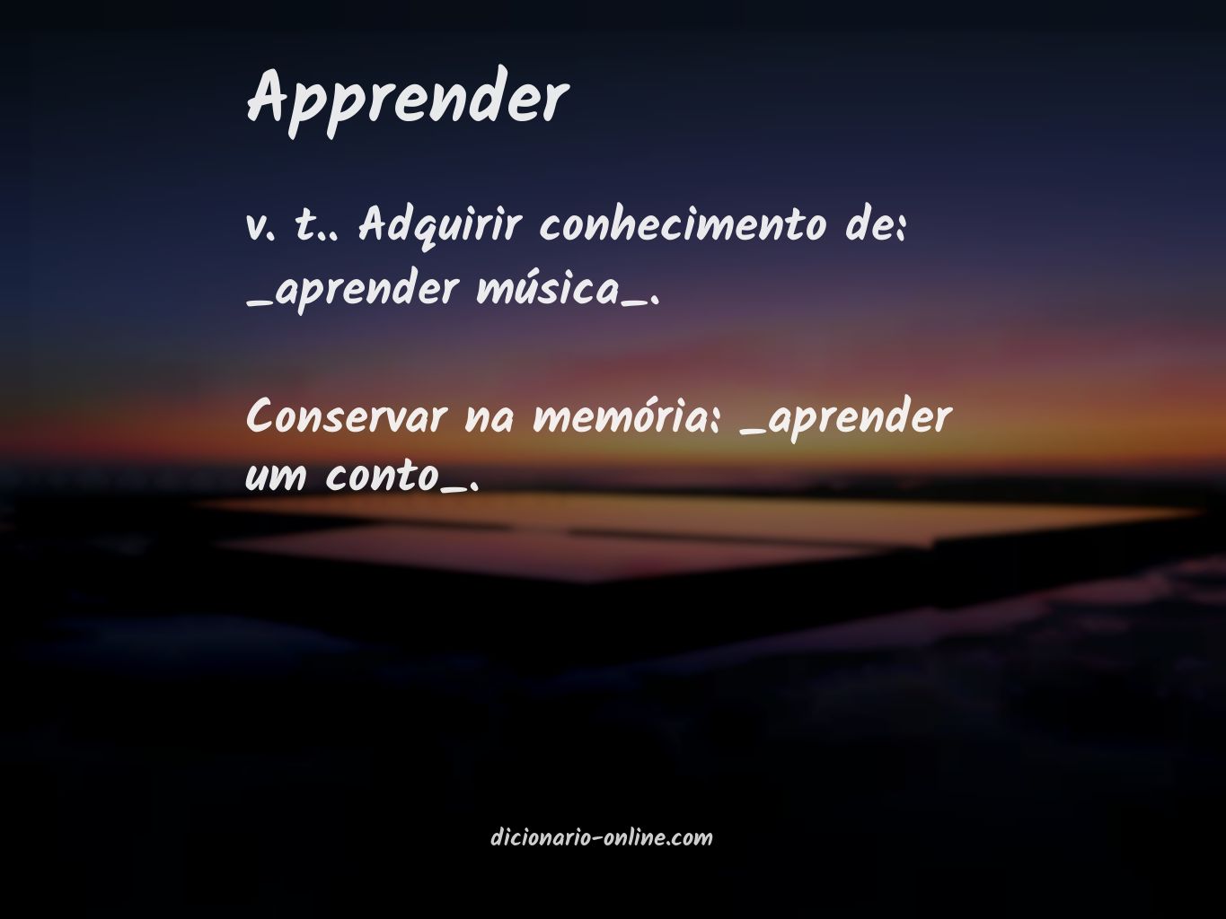 Significado de apprender