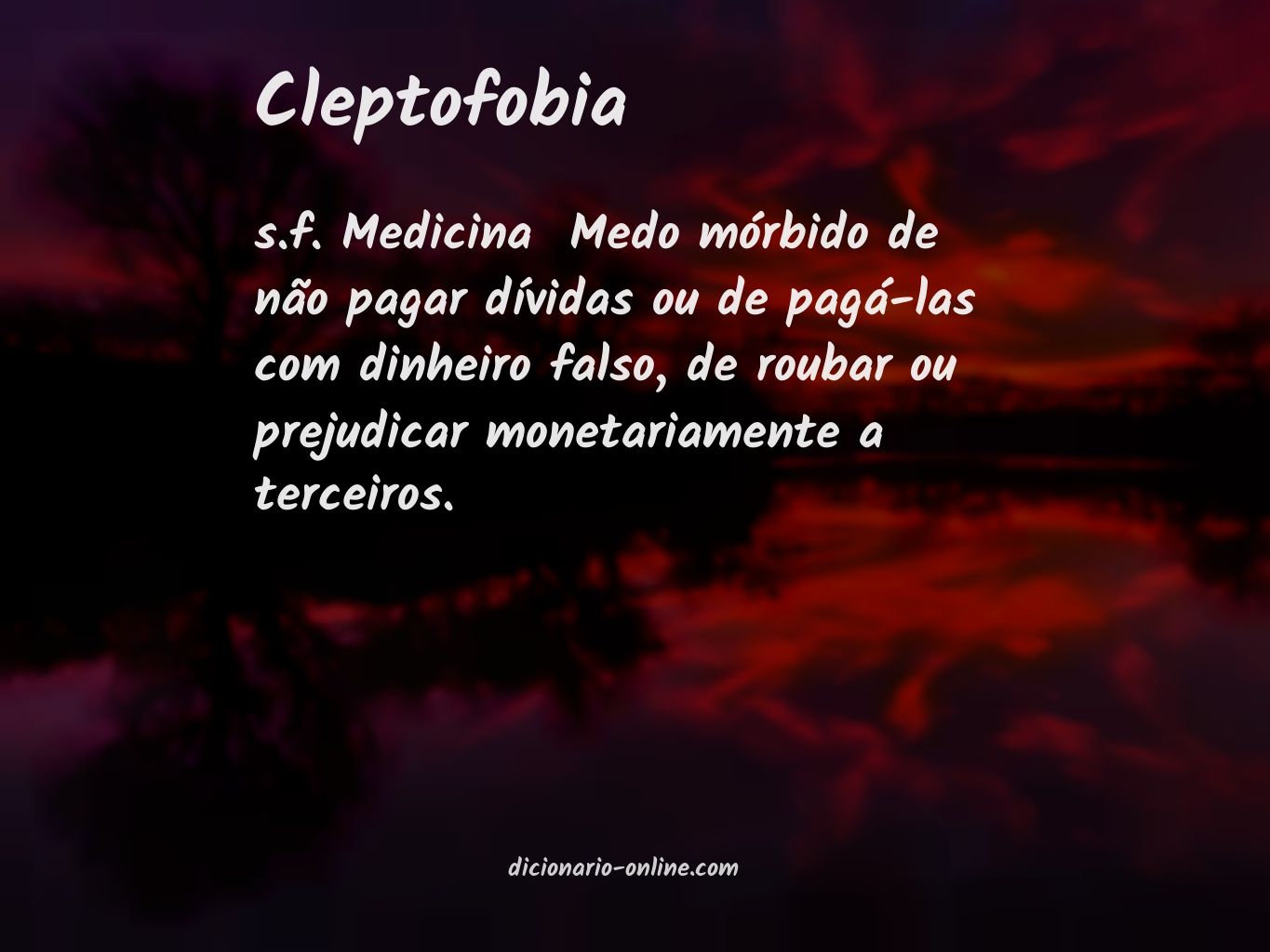 Significado de cleptofobia