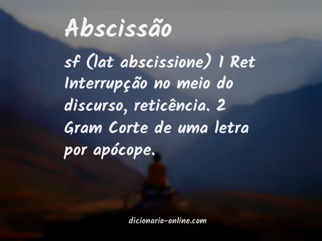 Significado de abscissão