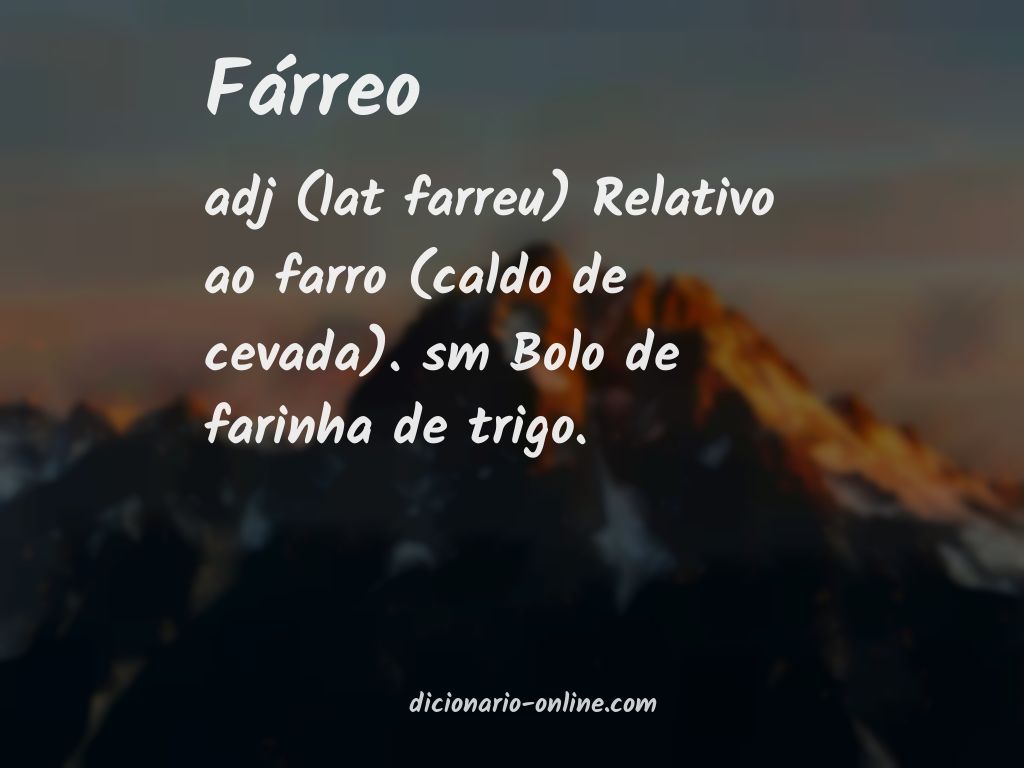 Significado de fárreo