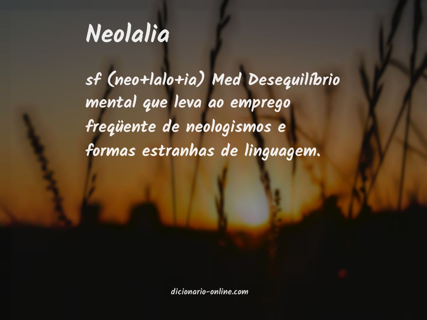 Significado de neolalia