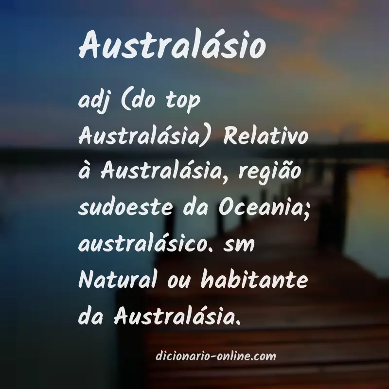 Significado de australásio