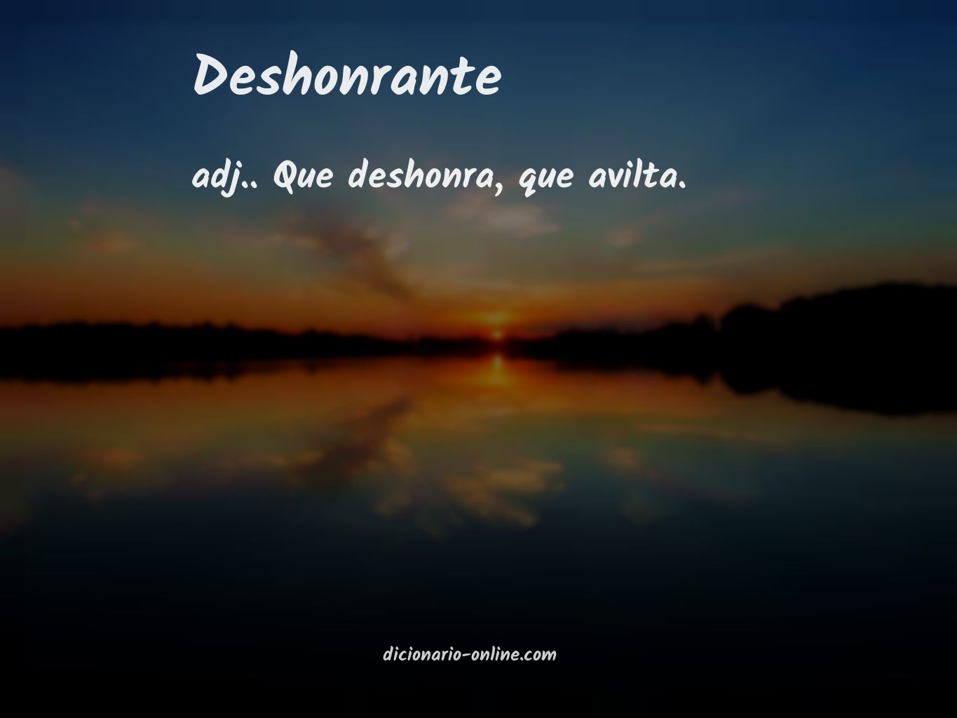 Significado de deshonrante