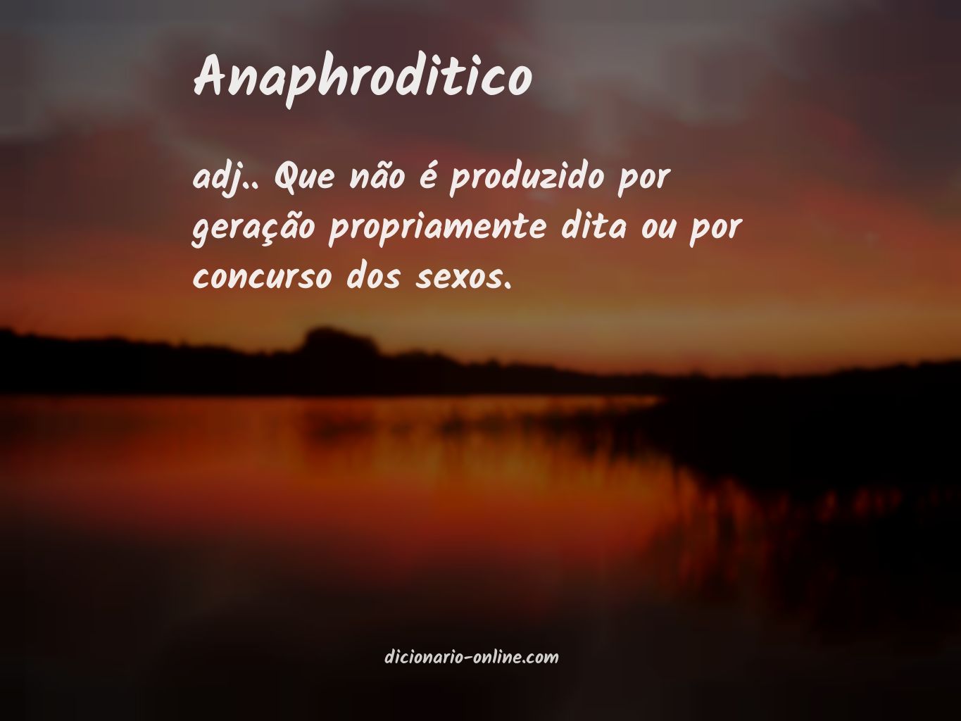 Significado de anaphroditico