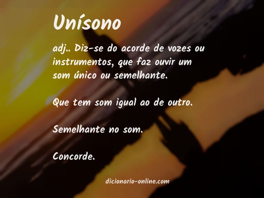 Significado de unísono